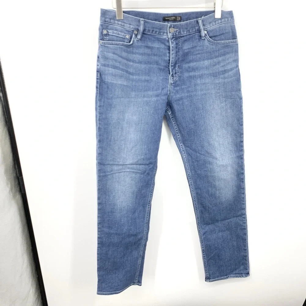 Banana Republic‎ Men Size 36 x 32 Pants Light Wash Denim Jeans Slim Fit Stretch